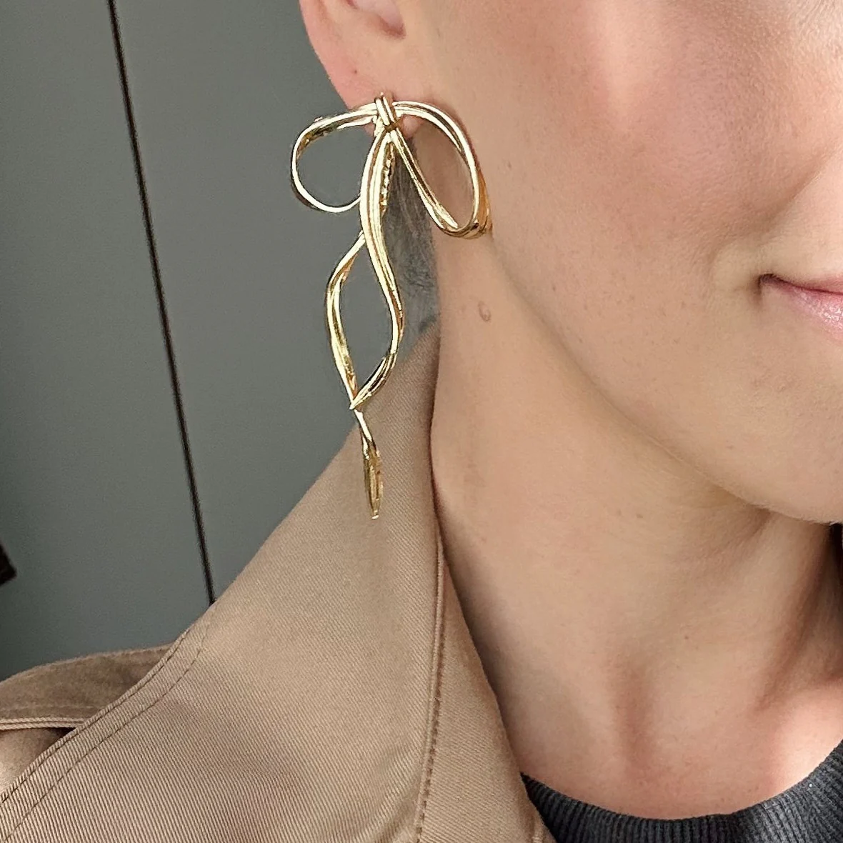 Allegra Bow Earrings (Gold & Silver) - Image 7