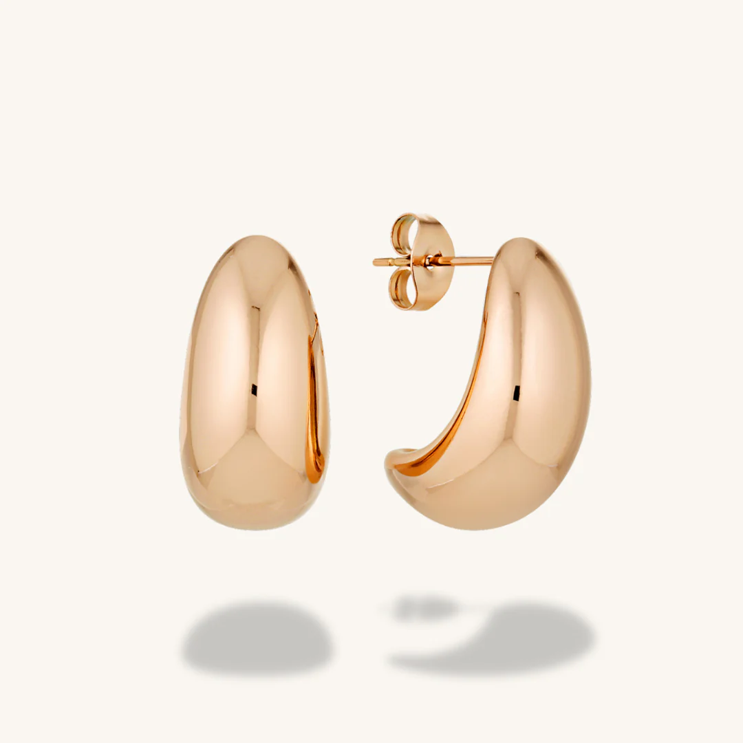 Bella Teardrop Earrings - Rose Gold
