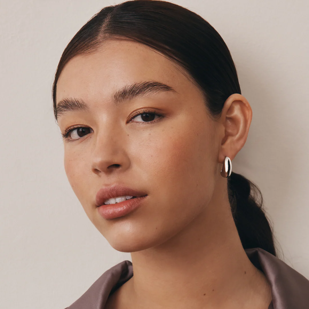 Bella Teardrop Earrings (Silver) - Image 3