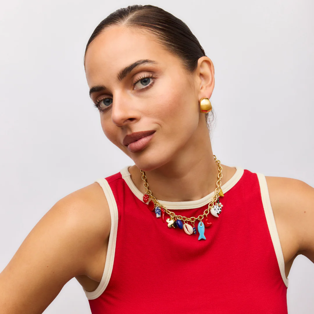 Positano Charm Necklace - Gold - Image 4