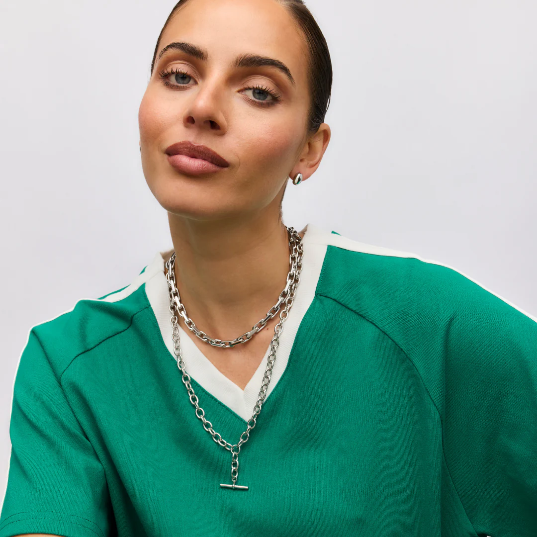 Chelsea Chunky Chain Necklace (Silver) - Image 5