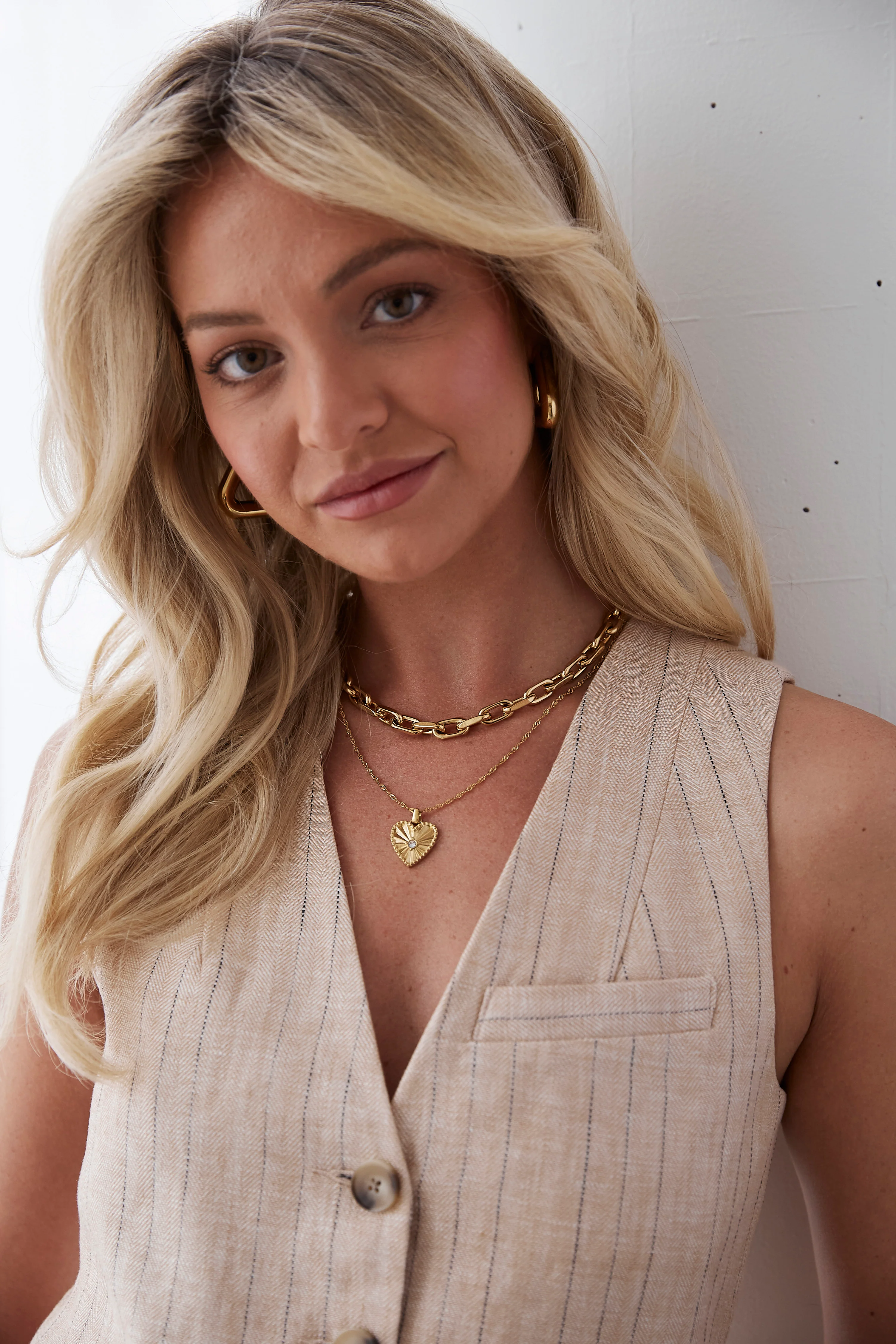 Chelsea Chunky Chain Necklace (Gold) - Image 3