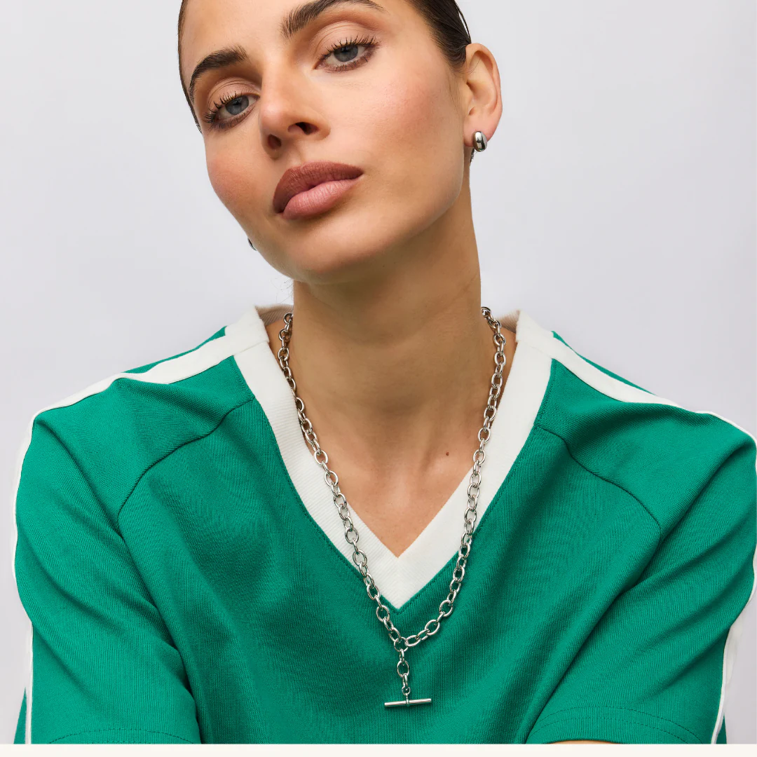 Chunky Fob Necklace (Silver) - Image 3
