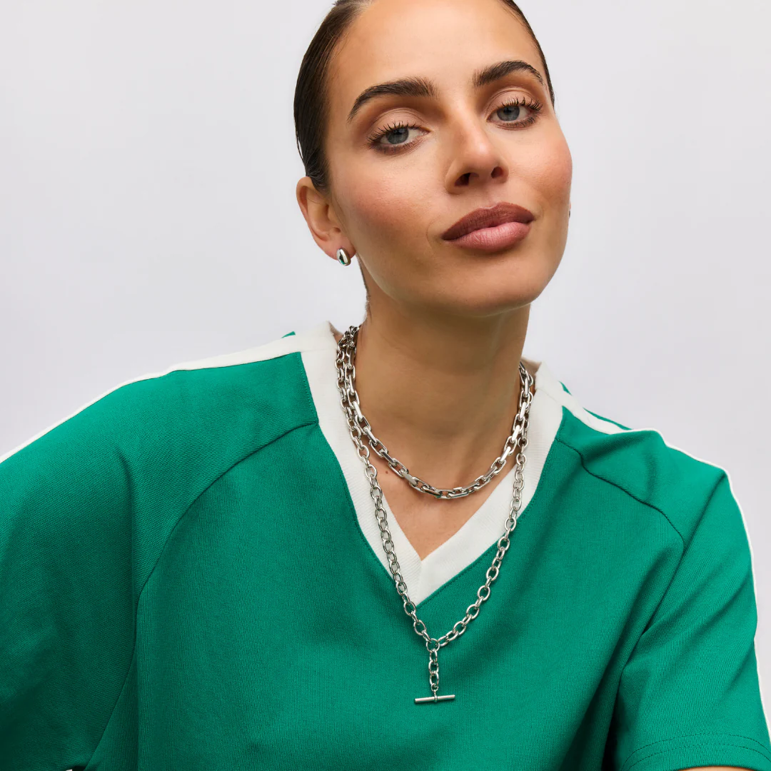 Chunky Fob Necklace (Silver) - Image 4