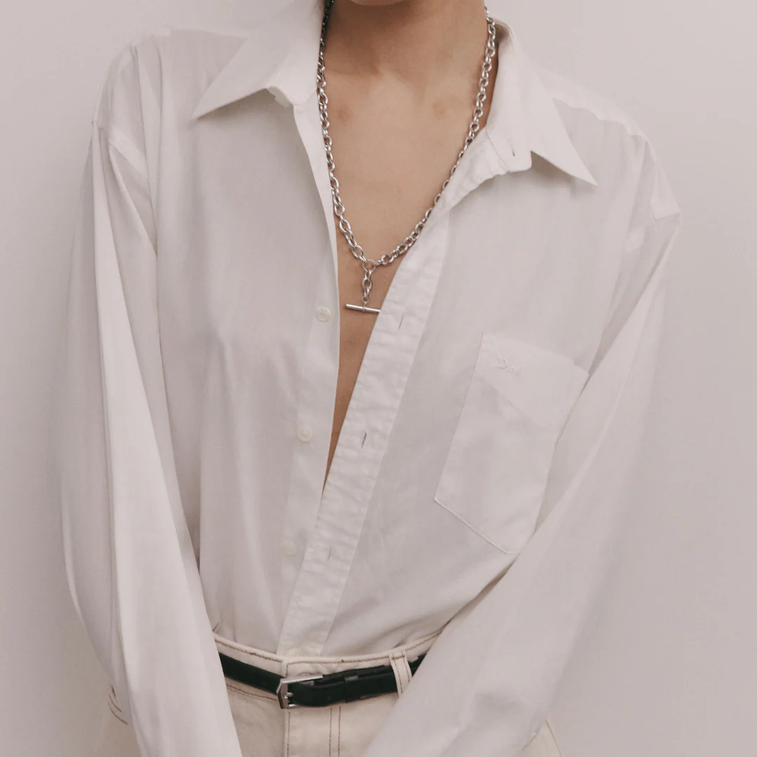Chunky Fob Necklace (Silver) - Image 7