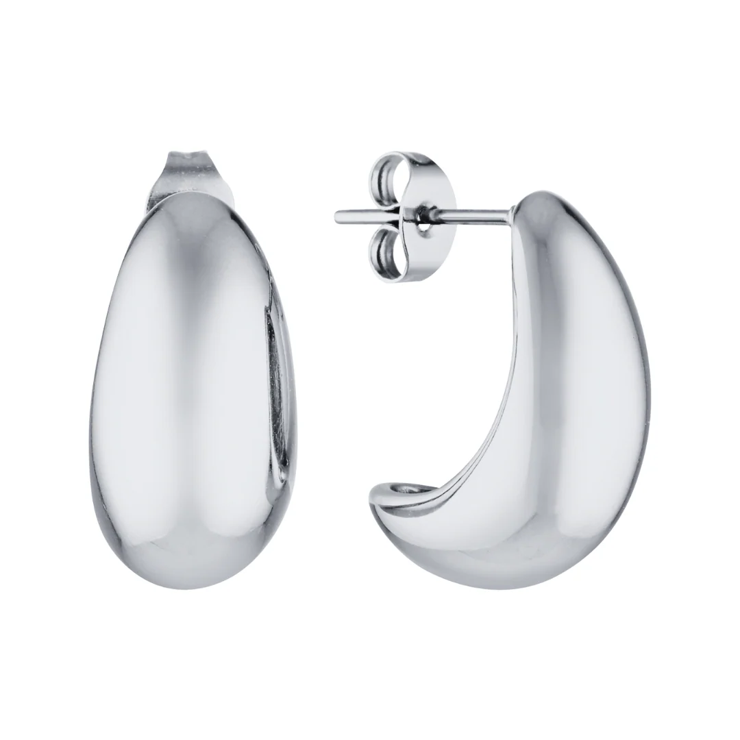 Bella Teardrop Earrings (Silver) - Image 6