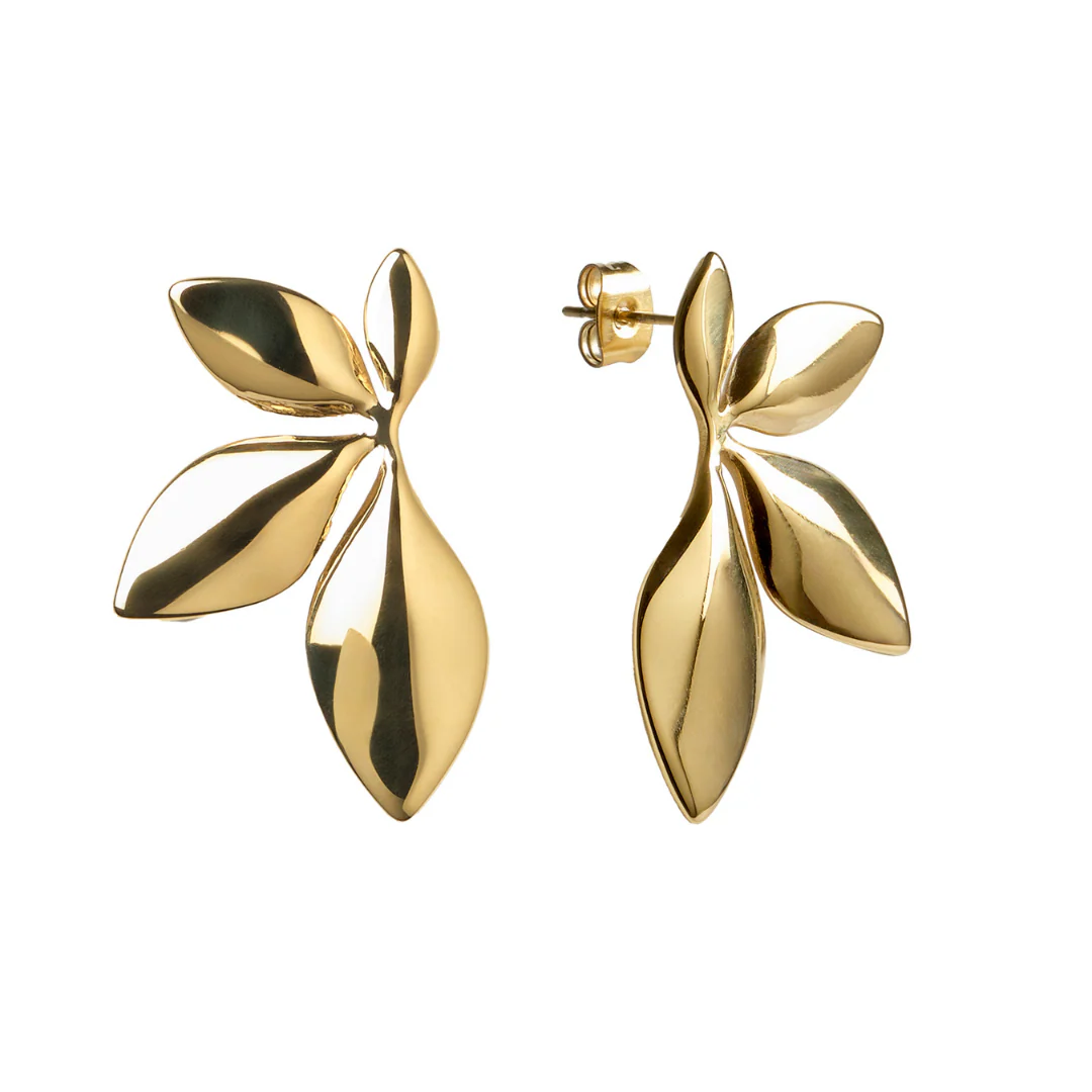 Flower Earrings - Gold - Image 6