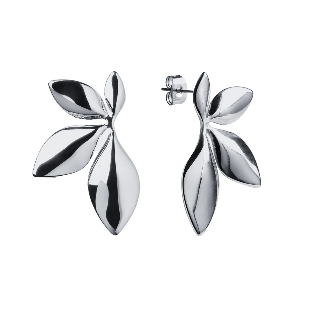 Flower Earrings - Silver - Image 5