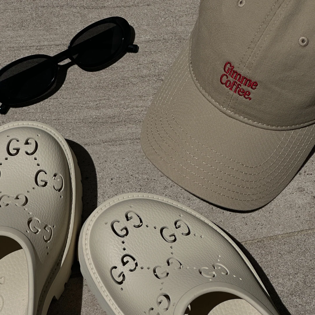 Gimme Coffee Hat (Beige/Red) - Image 7