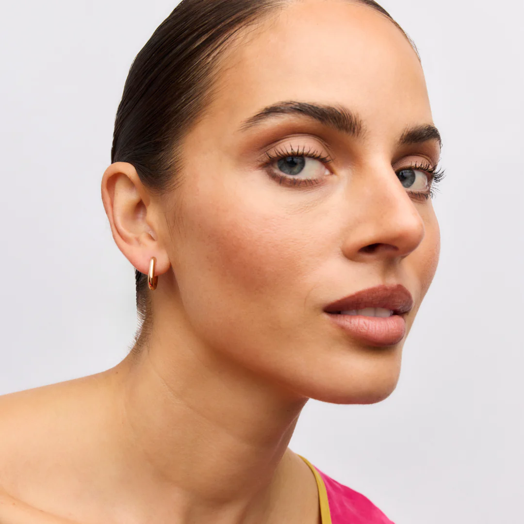 Jane Oval Huggies - Rose Gold - Image 3