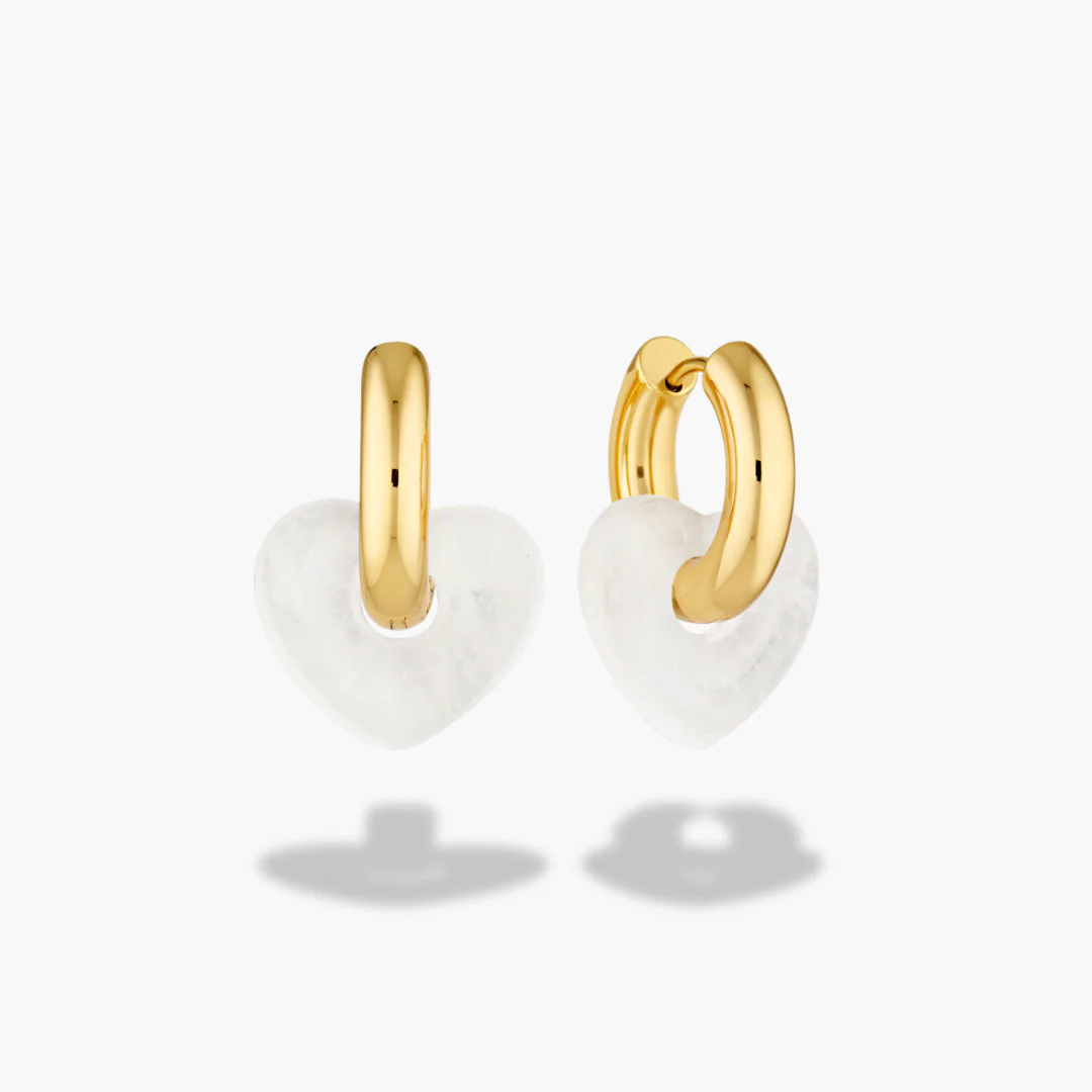 Lisa Puffy Heart Earrings (Natural Stones) - Image 11