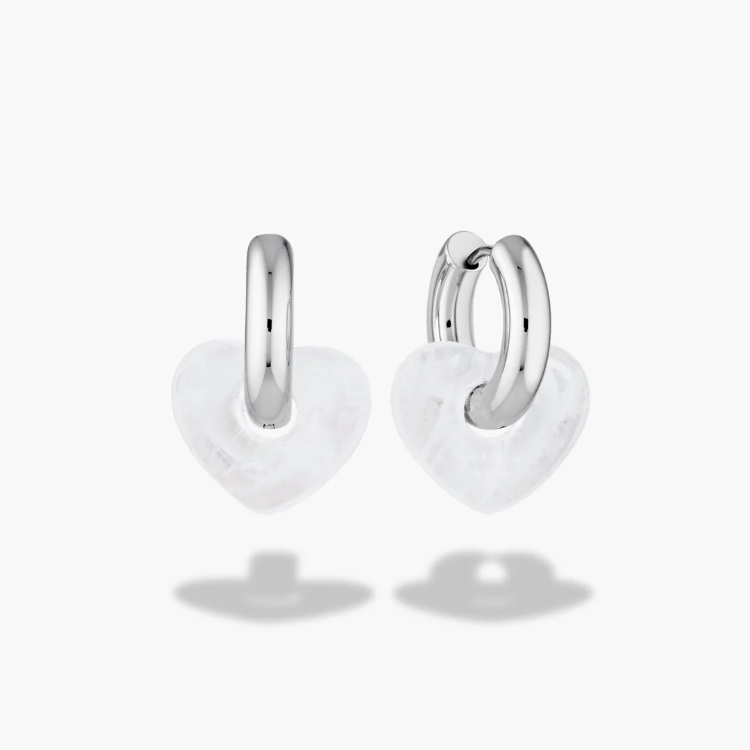 Lisa Puffy Heart Earrings (Natural Stones) - Image 13