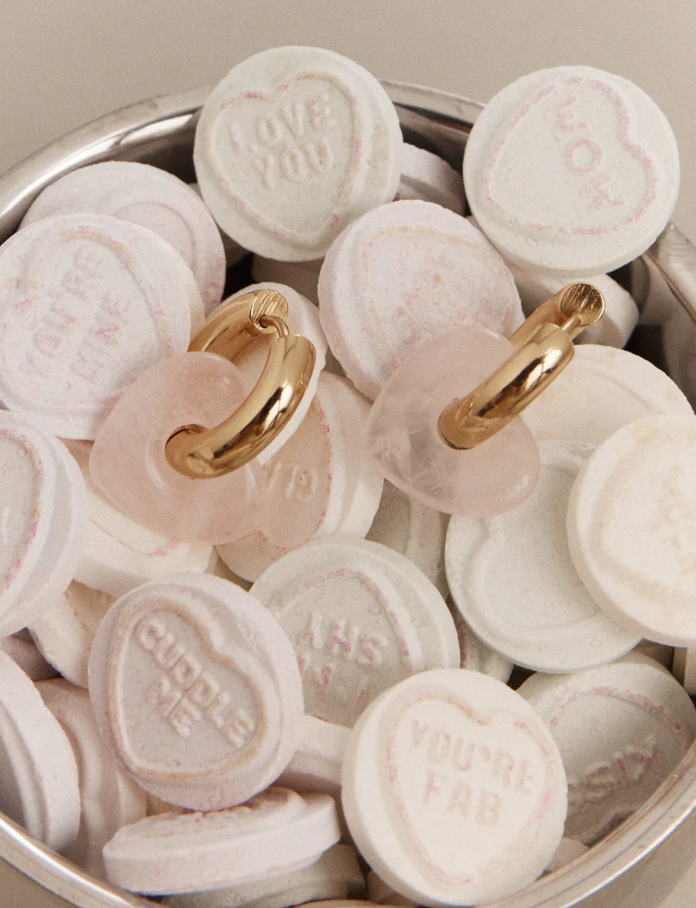 Lisa Puffy Heart Earrings (Natural Stones) - Image 8