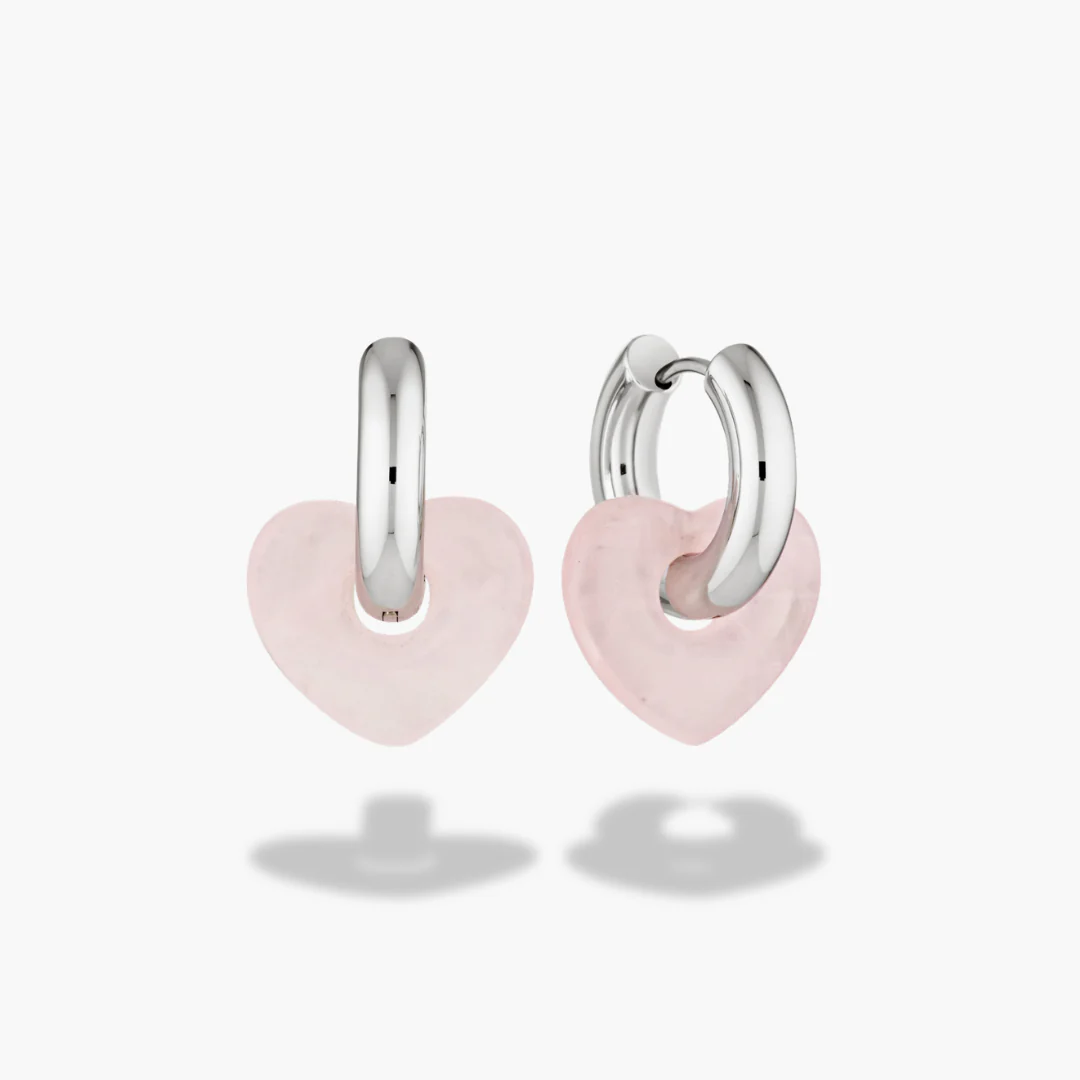 Lisa Puffy Heart Earrings (Natural Stones) - Image 9