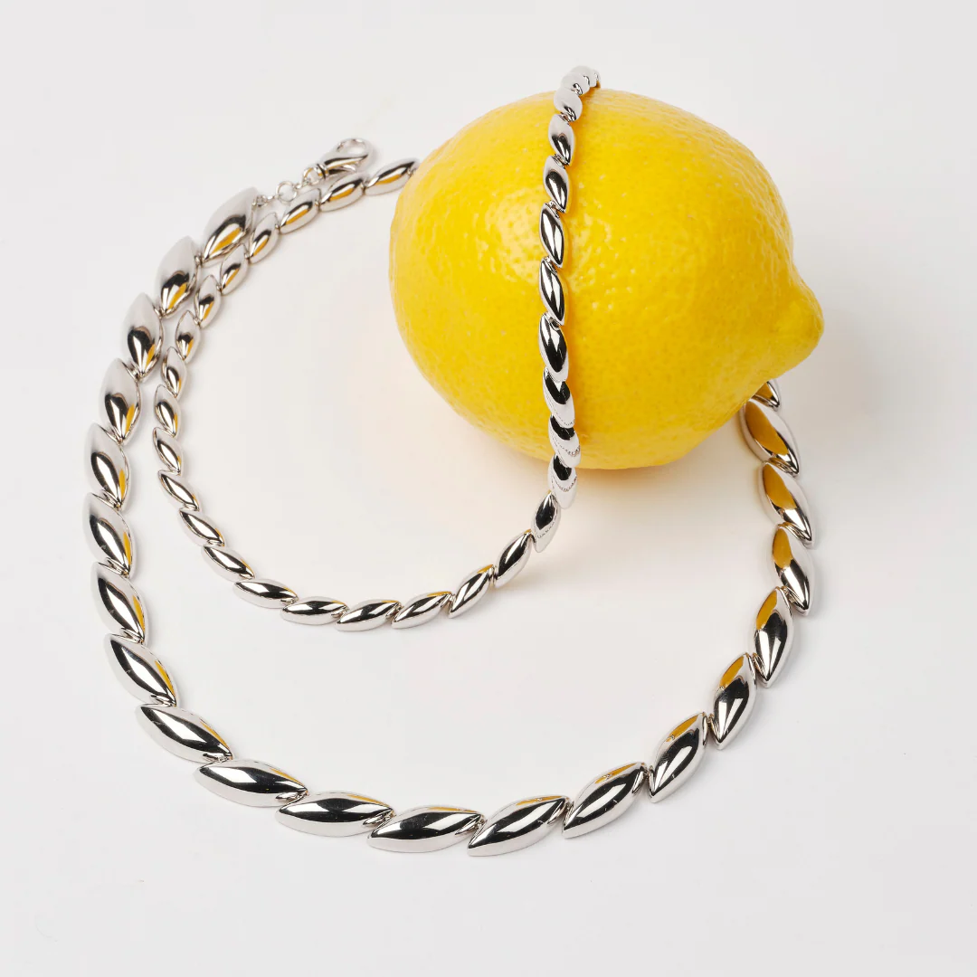 Marquise Necklace (Small) - Silver - Image 8