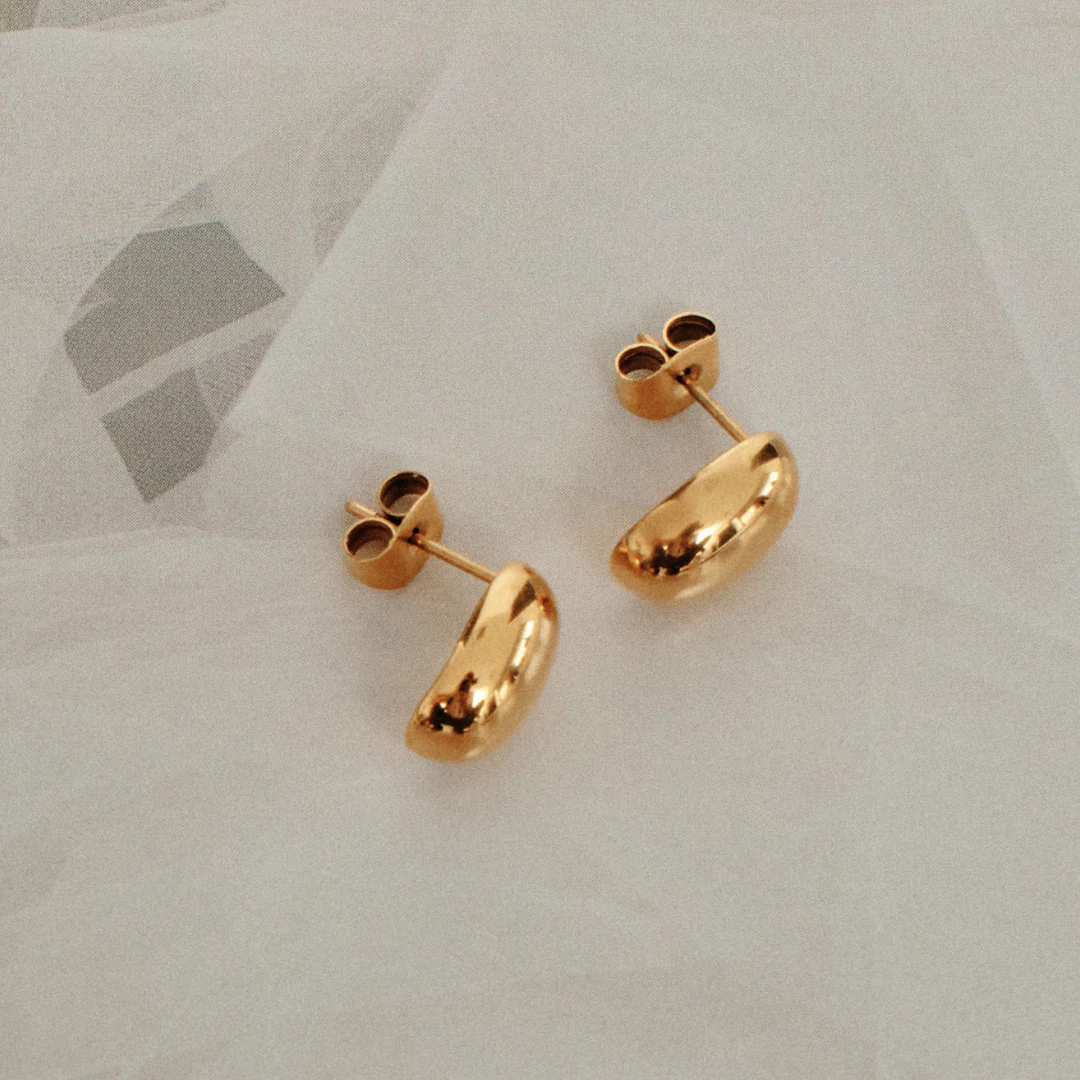 Mini Dome Studs - Gold - Image 4