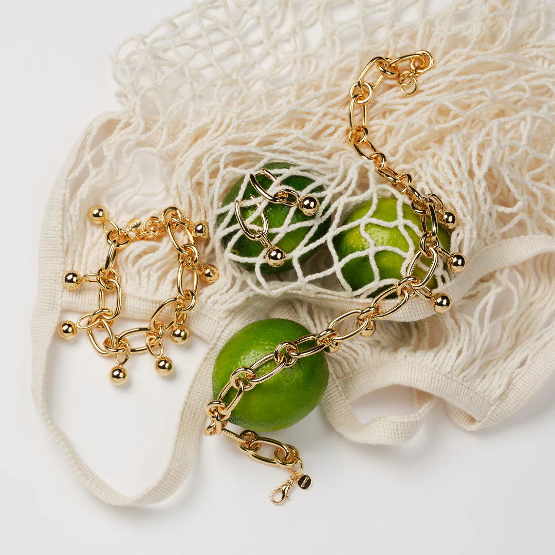 Sphere Chain Bracelet - Gold - Image 6