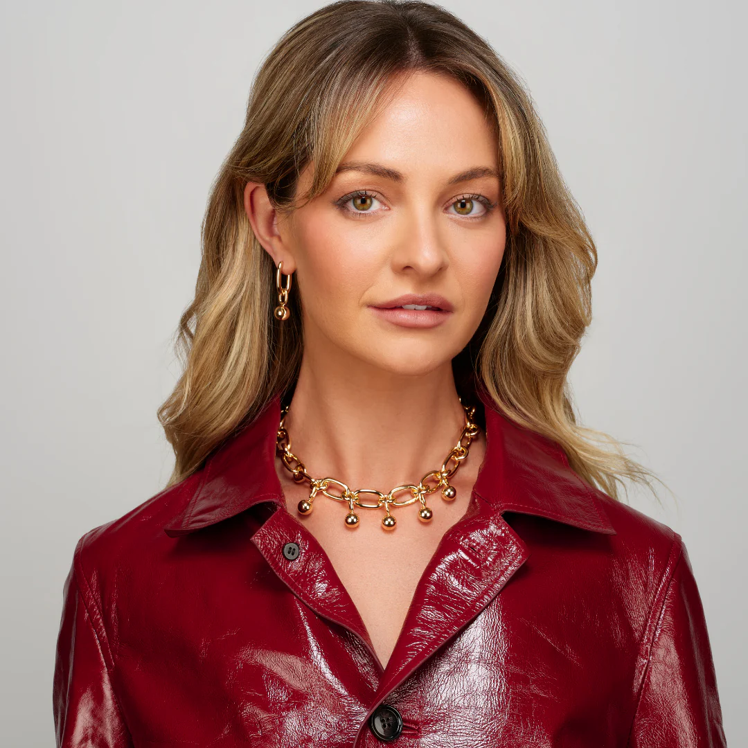 Sphere Chain Necklace - Gold - Image 4