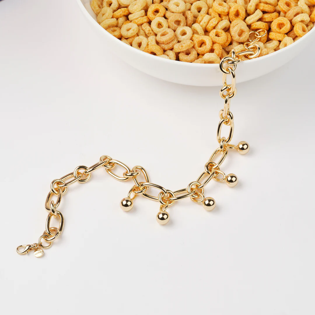 Sphere Chain Necklace - Gold - Image 7