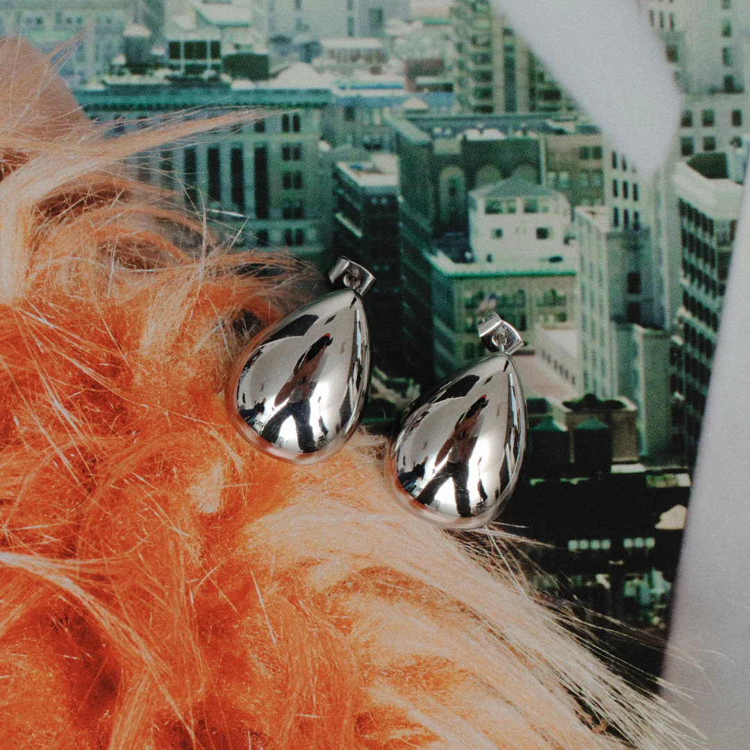 Teardrop Earrings - Silver - Image 4