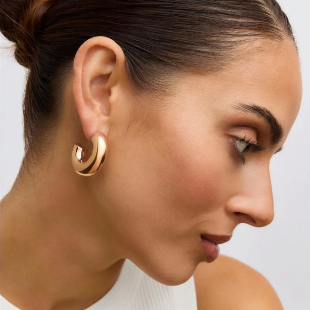 Tigga Tube Hoops - Gold, Silver, Rose Gold - Image 11