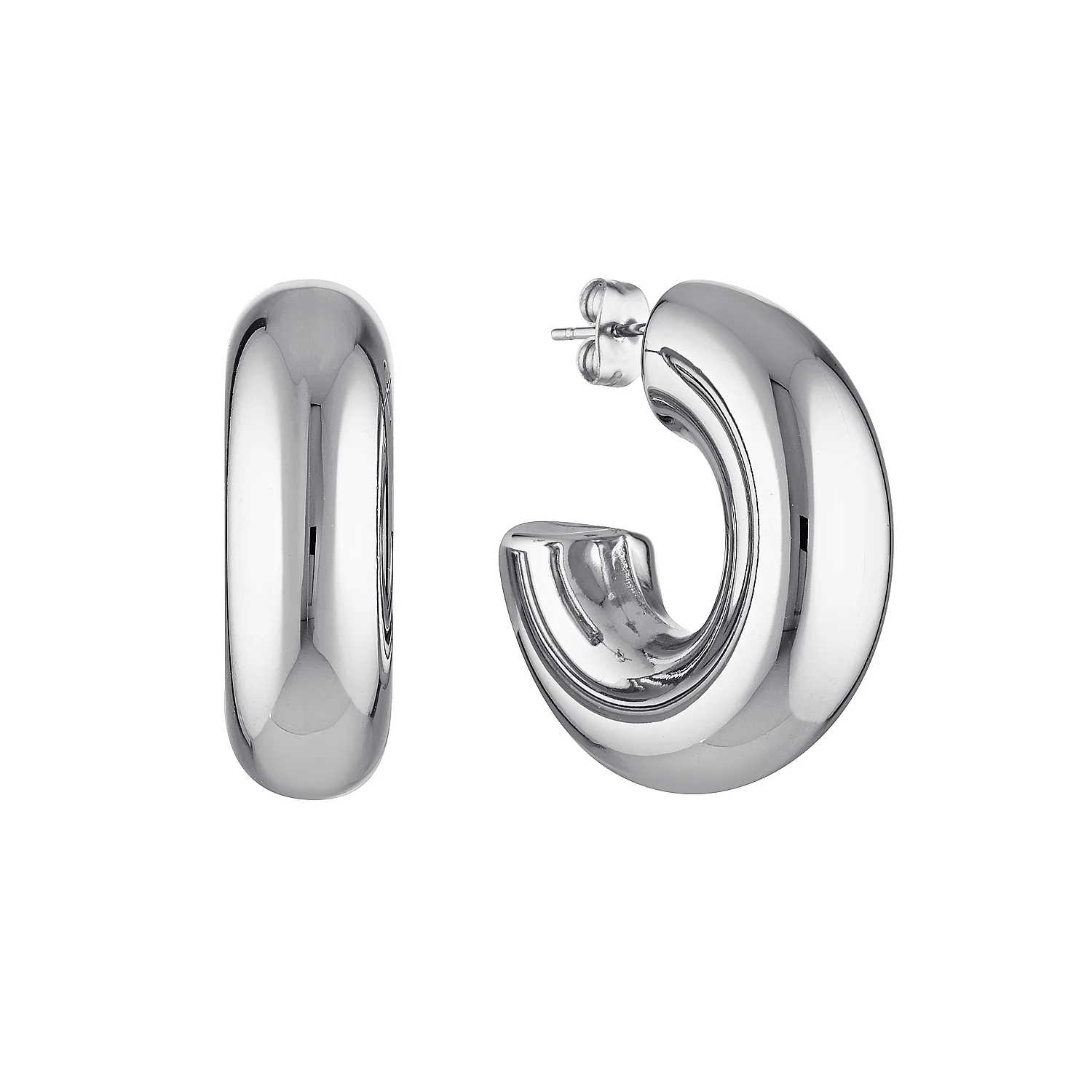 Tigga Tube Hoops - Gold, Silver, Rose Gold - Image 4