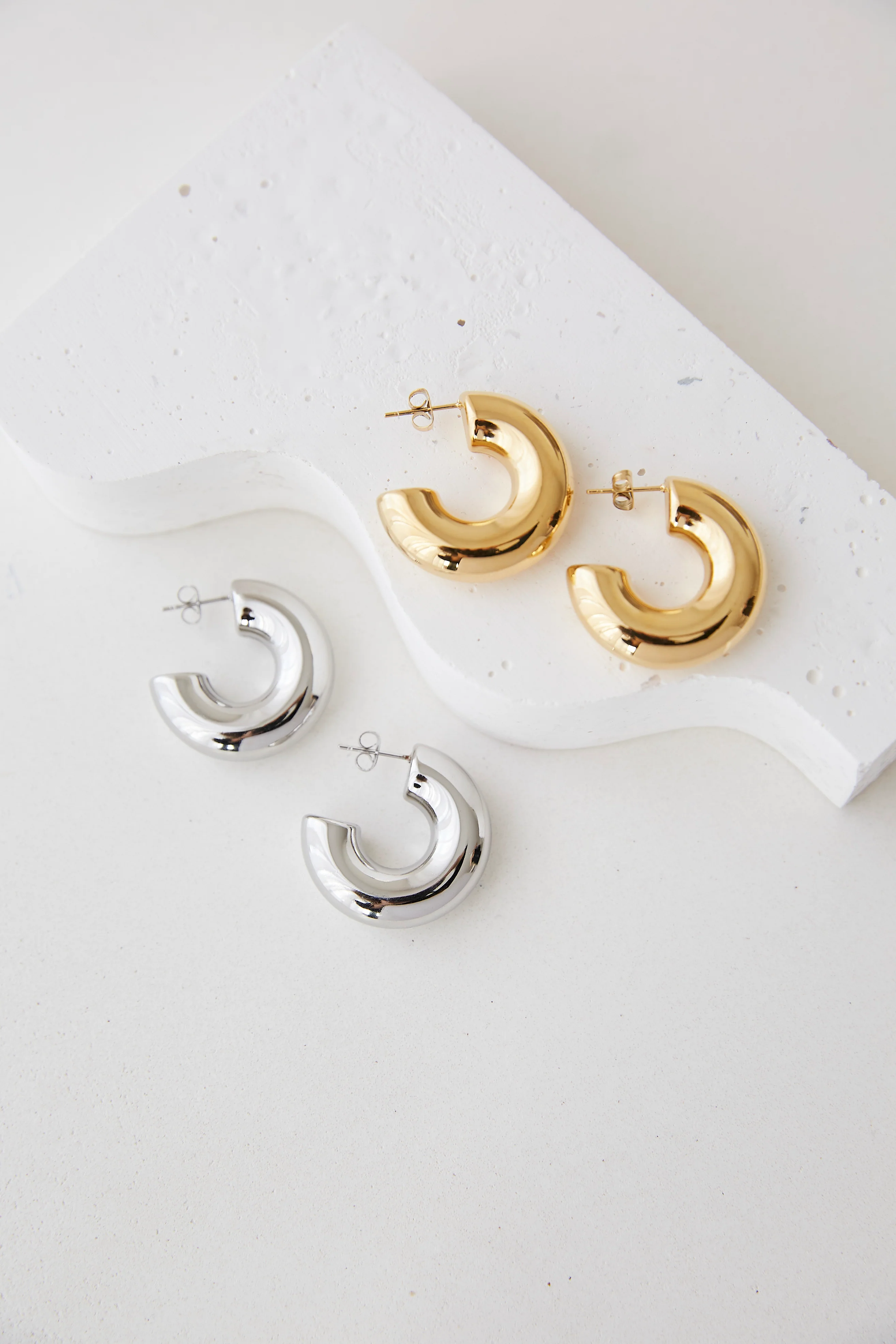 Tigga Tube Hoops - Gold, Silver, Rose Gold - Image 8
