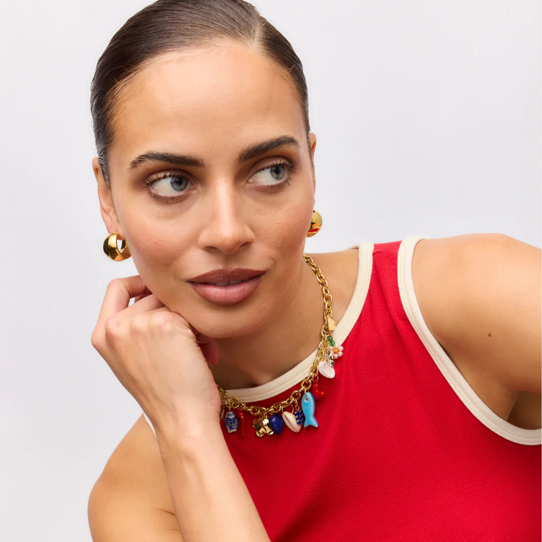 Piper Chunky Hoop Earrings (Gold & Silver) - Image 4