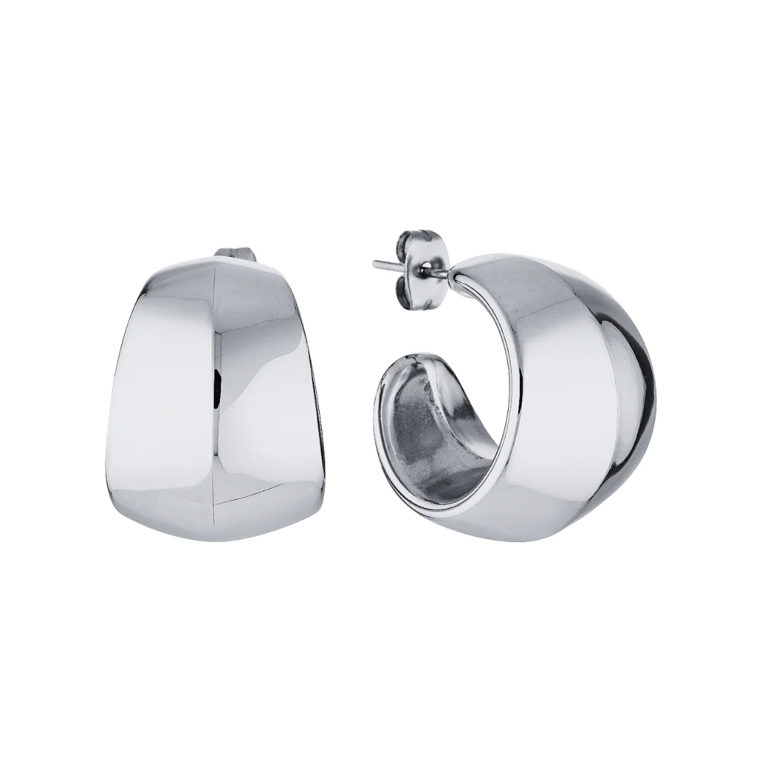 Piper Chunky Hoop Earrings (Gold & Silver) - Image 5