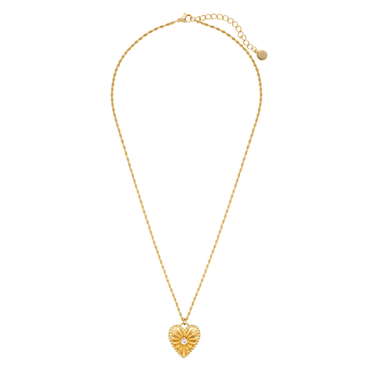 Sophie Heart Pendant Necklace (Gold) - Image 5