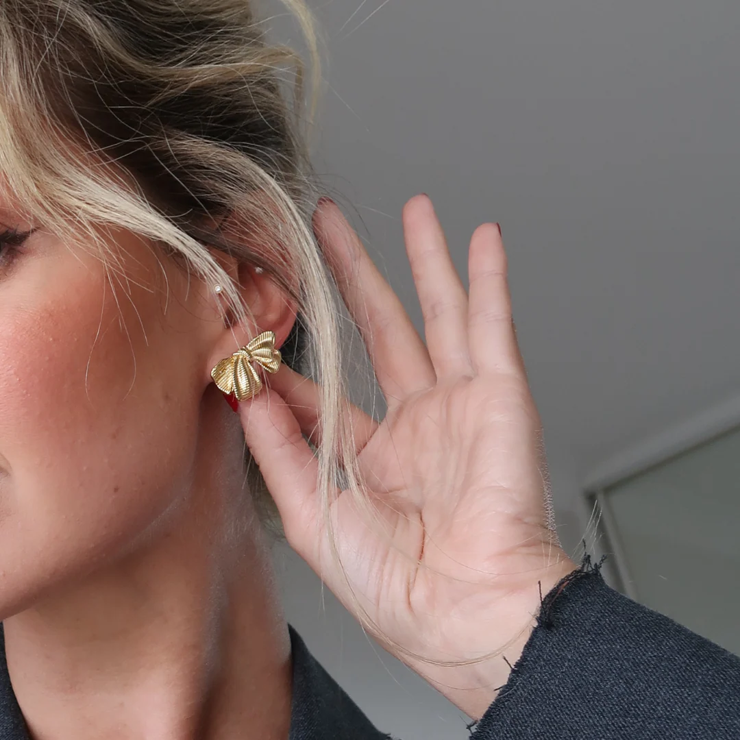 Zara Bow Earrings (Gold & Silver) - Image 6