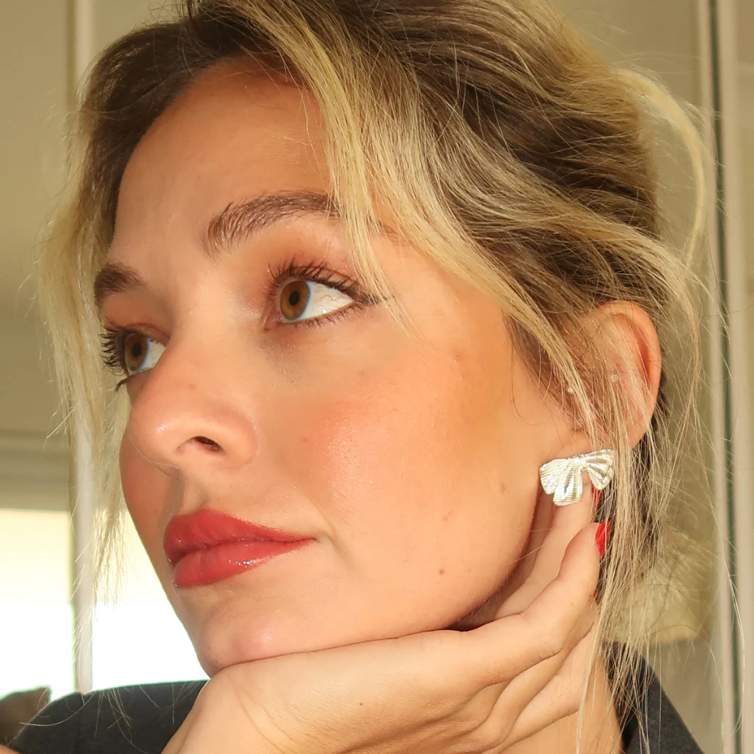 Zara Bow Earrings (Gold & Silver) - Image 8